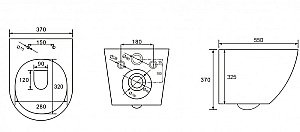 Унитаз подвесной Esbano FORTEX ESUPFORTBM смыв торнадо, безободковый, с крышкой микролифт купить в интернет-магазине Sanbest