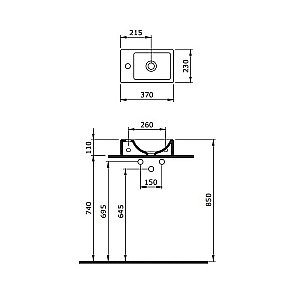 Раковина Berges Small 37 182010 белая купить в интернет-магазине Sanbest