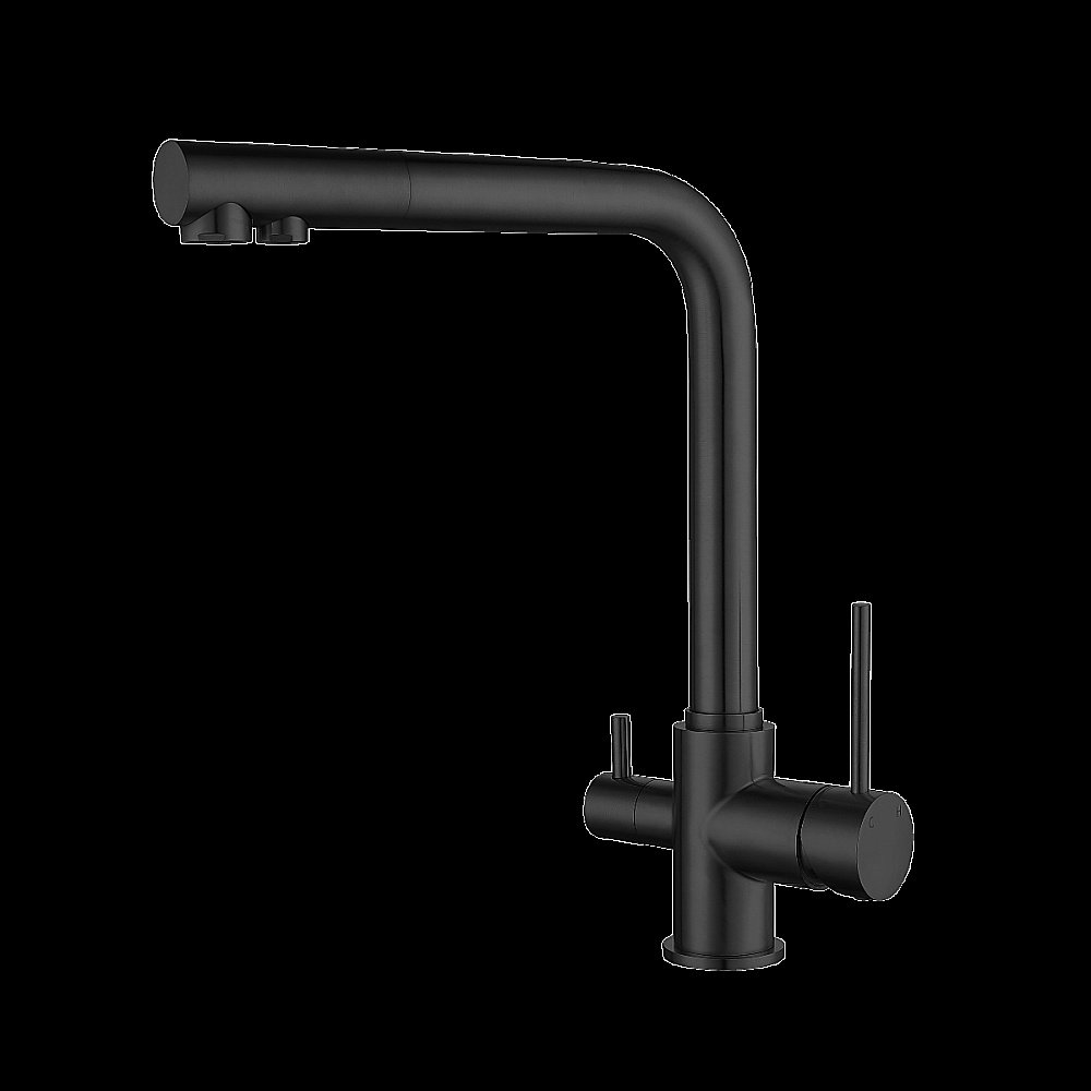 Смеситель для кухни Elghansa Kitchen Pure Water 56A5216-Black черный купить в интернет-магазине сантехники Sanbest