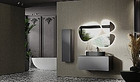 Тумба с раковиной Jorno Stone 100 антрацит для ванной в интернет-магазине Sanbest