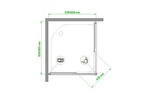 Душевой уголок Royal Bath RB9585HPD-C-BL 85х95 матовый купить в интернет-магазине Sanbest