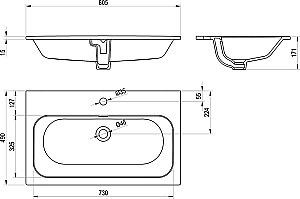 Раковина Ravak CHROME SLIM 80 XJX01180002 белый купить в интернет-магазине Sanbest