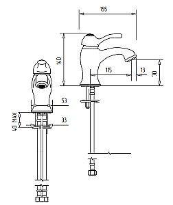 Смеситель для раковины Migliore Lem Crystal ML.LEM-1913K золото купить в интернет-магазине сантехники Sanbest