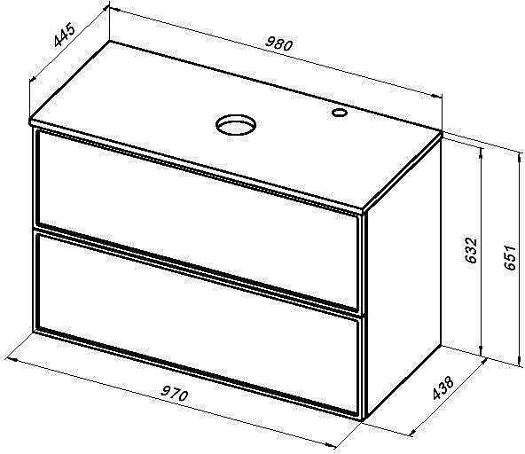 Тумба с раковиной Aquanet Арт 100 мисти грин для ванной в интернет-магазине Sanbest