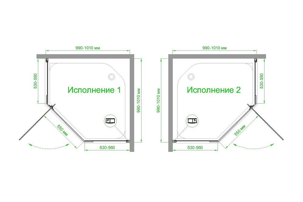 Душевой уголок Royal Bath TR RB100TR-T-BL 100х100 прозрачное стекло/профиль черный купить в интернет-магазине Sanbest