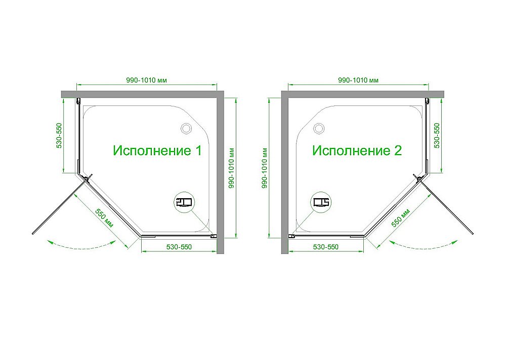Душевой уголок Royal Bath TR RB100TR-T-BL 100х100 прозрачное стекло/профиль черный купить в интернет-магазине Sanbest
