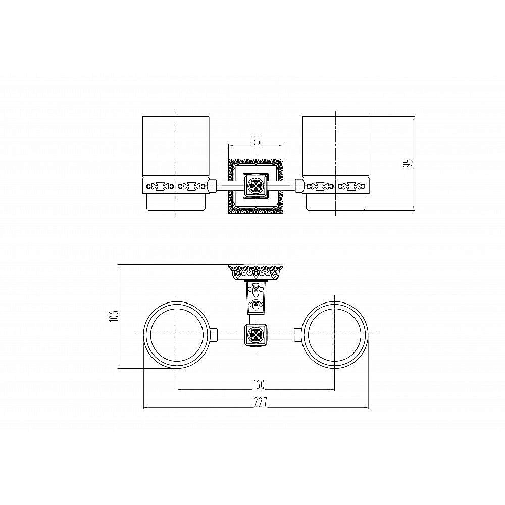 Стакан Milacio Alicante MC.914.BR бронза купить в интернет-магазине сантехники Sanbest