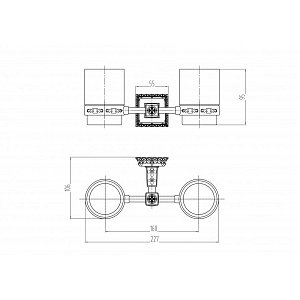 Стакан Milacio Alicante MC.914.BR бронза купить в интернет-магазине сантехники Sanbest