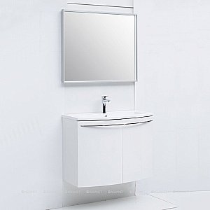 Зеркало De Aqua Алюминиум 261695 80 серебро в ванную от интернет-магазине сантехники Sanbest