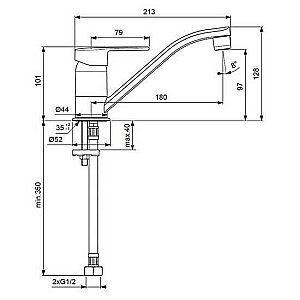 Смеситель для кухни Vidima Logik BA282AA купить в интернет-магазине сантехники Sanbest