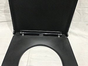 Унитаз подвесной CeramaLux 2197MB черный матовый безободковый, с крышкой микролифт купить в интернет-магазине Sanbest