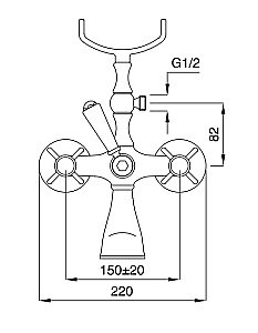 Смеситель для ванны Migliore Princeton ML.PRN-802 бронза купить в интернет-магазине сантехники Sanbest