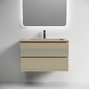 Тумба с раковиной Sancos FOLK FL80CP/CN7012MC 80 капучино для ванной в интернет-магазине Sanbest