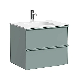 Тумба с раковиной Sancos Velta 60 VL60GGCN+CN7001 серо-зеленая матовая/раковина белая с отверстием для ванной в интернет-магазине Sanbest