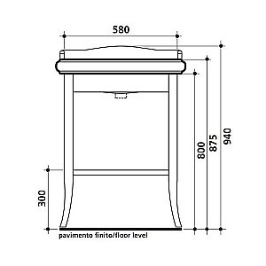 Тумба с раковиной Kerasan Retro 1046 Орех для ванной в интернет-магазине Sanbest