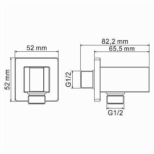Подключение для шланга WasserKRAFT A222 купить в интернет-магазине сантехники Sanbest