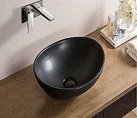 Раковина накладная Ceramalux NC 40,5 7138MB черная матовая купить в интернет-магазине Sanbest