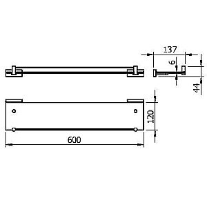 Полка Langberger Alster 10951A купить в интернет-магазине сантехники Sanbest