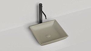 Раковина накладная Salini CALLISTA 04 1101108GF 38 из искусственного камня S-Sense, глянцевая, цвет по RAL полностью купить в интернет-магазине Sanbest