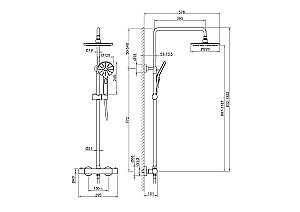 Душевая система Aquatek ЕВРОПА AQ2343MB черная матовая купить в интернет-магазине сантехники Sanbest