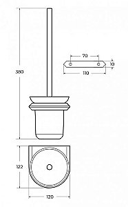 Ершик для туалета Cezares LINER-TBS-V-01 хром купить в интернет-магазине сантехники Sanbest