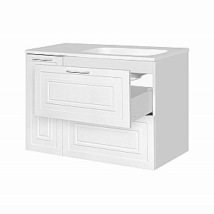 Тумба с раковиной универсальная Style Line АЛЬБА 90 белая/правая для ванной в интернет-магазине Sanbest