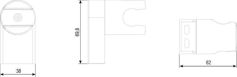 Держатель душа Ravak 611.00 поворотный купить в интернет-магазине сантехники Sanbest