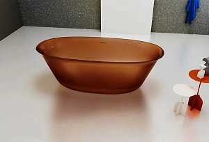 Ванна Abber Kristall AT9707Opal 170x75 коричневая прозрачная купить в интернет-магазине Sanbest