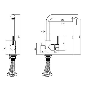 Смеситель для кухни Timo Saona 2376/00F купить в интернет-магазине сантехники Sanbest