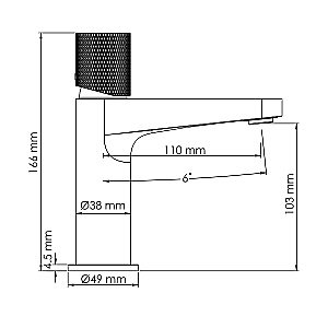 Смеситель для раковины WasserKRAFT Ems 7600 7603 золото купить в интернет-магазине сантехники Sanbest
