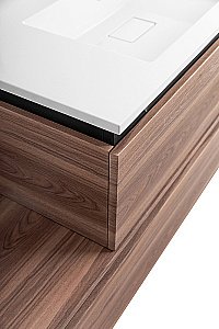 Нижняя тумба Cezares SLIDER-1000-1C-PI-NA-P орех дымчатый для ванной в интернет-магазине сантехники Sanbest