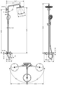 Душевая система Hansgrohe Raindance 27117000 купить в интернет-магазине сантехники Sanbest