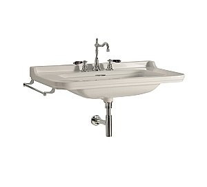 Тумба с раковиной Kerasan Waldorf 925530 Vaniglia matt 100 ваниль с 3 отверстиями/заглушка бронза для ванной в интернет-магазине Sanbest