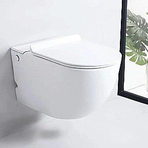 Унитаз подвесной CeruttiSpa Barbaria Aria Pulse 10591 белый, безободковый, с крышкой микролифт купить в интернет-магазине Sanbest