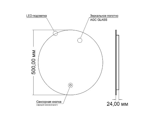 Зеркало Mixline Саванна-Лайт 50 550413 в ванную от интернет-магазине сантехники Sanbest