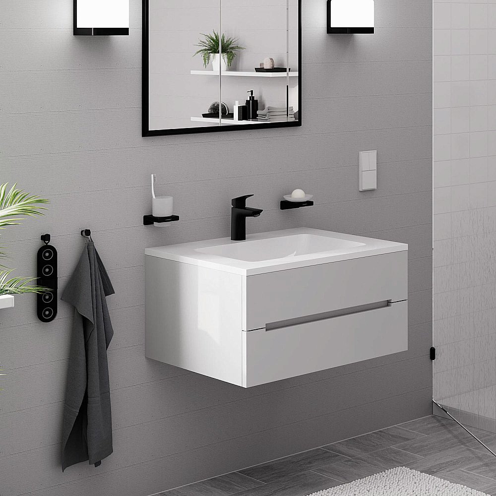 Смеситель для раковины Hansgrohe Logis 71107670 черный матовый купить в интернет-магазине сантехники Sanbest