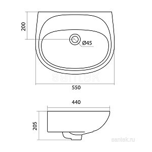Раковина на пьедестале Santek Анимо 1WH110499 купить в интернет-магазине Sanbest