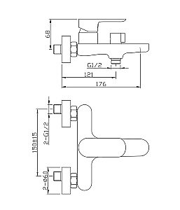 Душевая система Agger Gorgeous A0293544 черная купить в интернет-магазине сантехники Sanbest