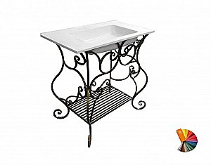 Консоль Эстет Каре №5 с раковиной цвет по RAL для ванной в интернет-магазине сантехники Sanbest