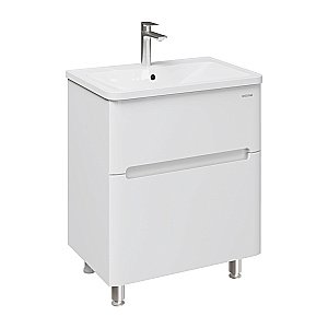 Тумба с раковиной напольная Grossman АДЕЛЬ-НОРМА 70 белая для ванной в интернет-магазине Sanbest