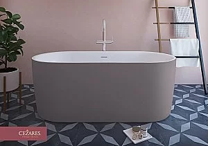 Ванна акриловая Cezares METAURO-INT-Central-180-80-60-G-W-MATT купить в интернет-магазине Sanbest