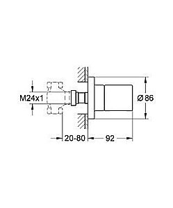Вентиль Grohe Grohtherm 3000 Cosmopolitan 19470 000 купить в интернет-магазине сантехники Sanbest