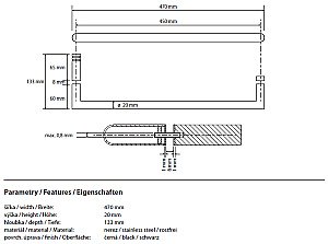 Полотенцедержатель Bemeta Dark 104204310 купить в интернет-магазине сантехники Sanbest