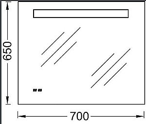 Зеркало с подсветкой Jacob Delafon EB1159-NF 70 в ванную от интернет-магазине сантехники Sanbest