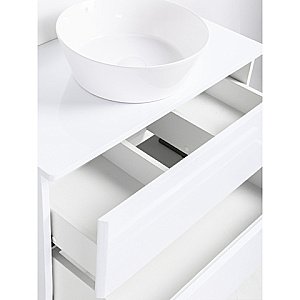 Тумба с раковиной Orange Otto Ot-75TuMDF+B08-360W 75 белая для ванной в интернет-магазине Sanbest