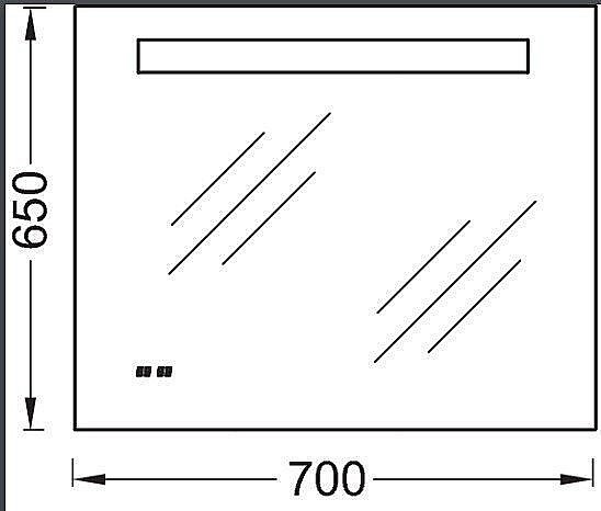 Зеркало с подсветкой Jacob Delafon EB1159-NF 70 в ванную от интернет-магазине сантехники Sanbest