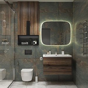 Зеркало с подсветкой Art&Max FORLI AM-For-1000-800-DS-F в ванную от интернет-магазине сантехники Sanbest