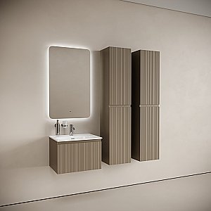 Тумба с раковиной Sancos CODE CD60GB/CN13001 60 серо - бежевый для ванной в интернет-магазине Sanbest