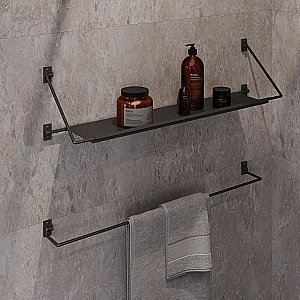 Полка Niagara Nova NG1020B 120 черный матовый купить в интернет-магазине сантехники Sanbest