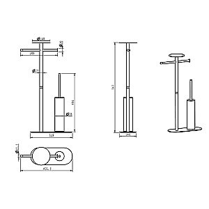 Стойка для ванной Boheme Venturo 10953-W-CR белый/хром купить в интернет-магазине сантехники Sanbest